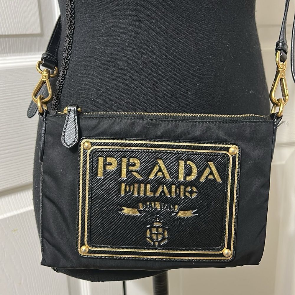 Authentic Black Prada Nylon/Leather Crossbody Bag - Picture 5 of 16